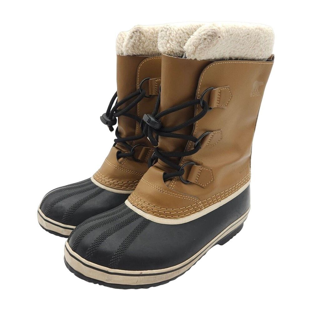 Sorel Caribou (Womens Size 5) Brown Waterproof Snow Boots Lace Up Warm Winter‎